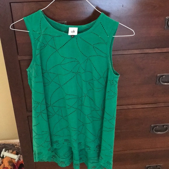 Cabi green sleeveless top - Picture 1 of 1